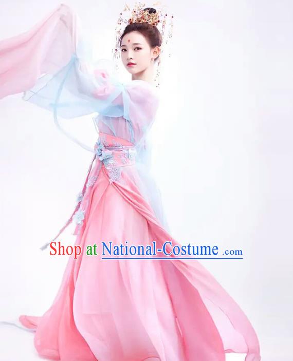 Chinese Traditional Tang Dynasty Royal Princess Dress Ancient Drama Goddess Historical Costumes for Women