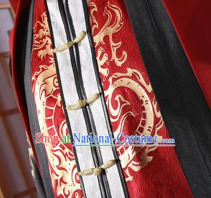 Chinese Traditional Embroidered Clothing Tang Suit Cosplay Costumes for Men