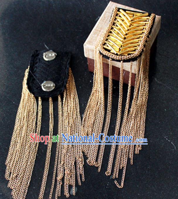 Top Cosplay Shoulder Board Compere Golden Tassel Shoulder Knot