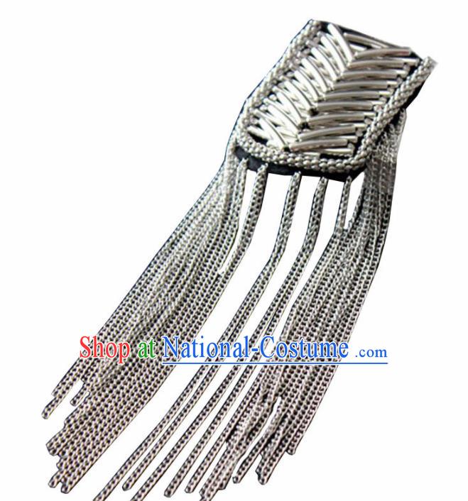 Top Cosplay Shoulder Board Compere Argent Tassel Shoulder Knot