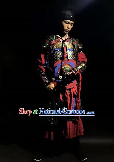 Chinese Traditional Ming Dynasty Imperial Bodyguard Body Armor Ancient Swordsman Costumes for Men