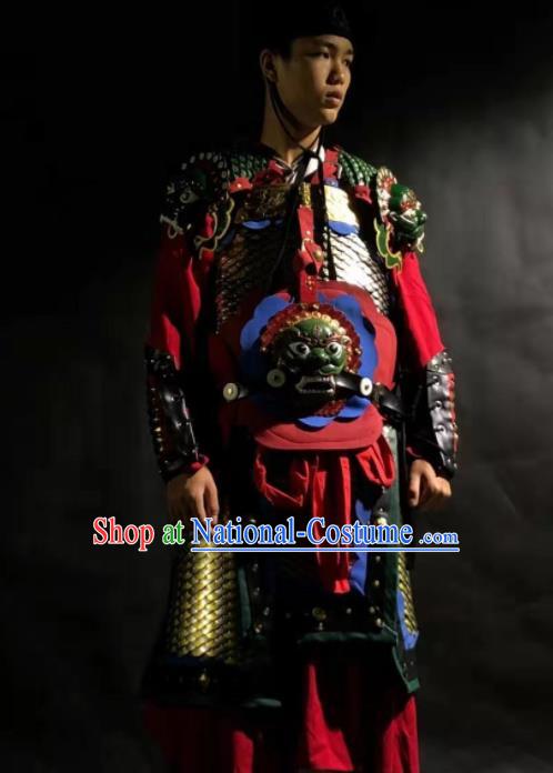 Chinese Traditional Ming Dynasty Imperial Bodyguard Body Armor Ancient Swordsman Costumes for Men