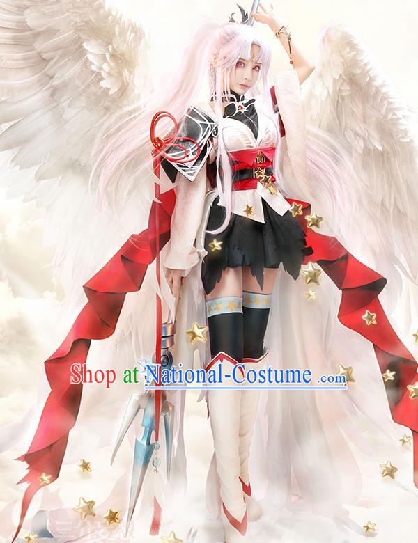 Japanese Traditional Cosplay Crane Dress Japan Onmyoji Costumes for Women