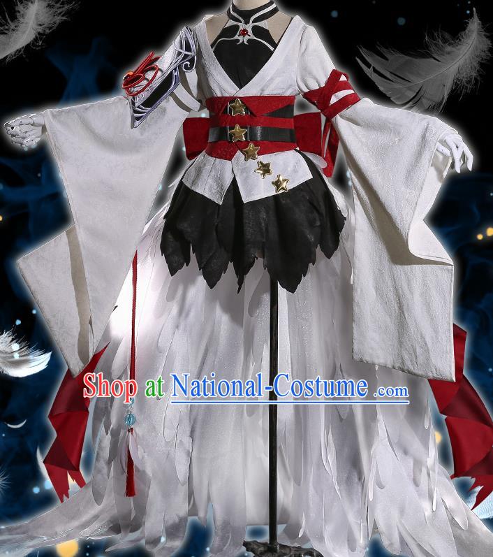 Japanese Traditional Cosplay Crane Dress Japan Onmyoji Costumes for Women