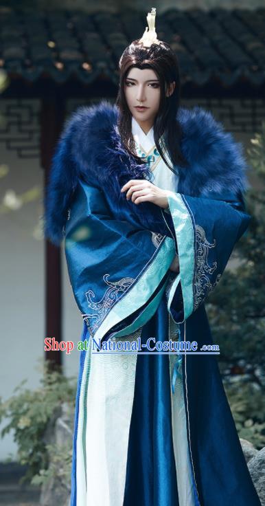 Chinese Traditional Cosplay Royal Highness Clothing Ancient Swordsman Costumes for Men