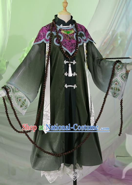 Chinese Traditional Cosplay Queen Black Hanfu Dress Ancient Swordsman Costumes for Women