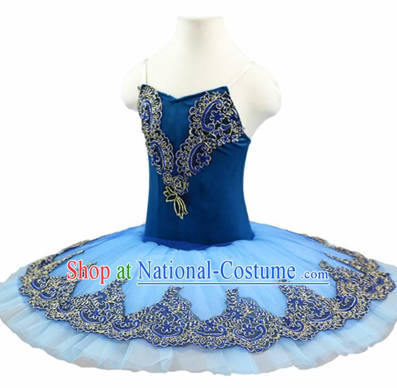 Professional Ballet Dance Tutu Short Dress Modern Dance Ballerina Stage Performance Costume for Kids