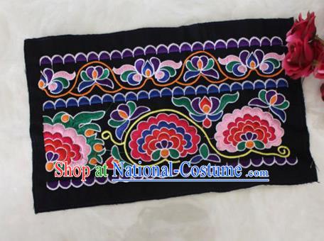 Chinese Traditional Embroidered Black Applique Embroidery Patch Embroidery Craft Accessories