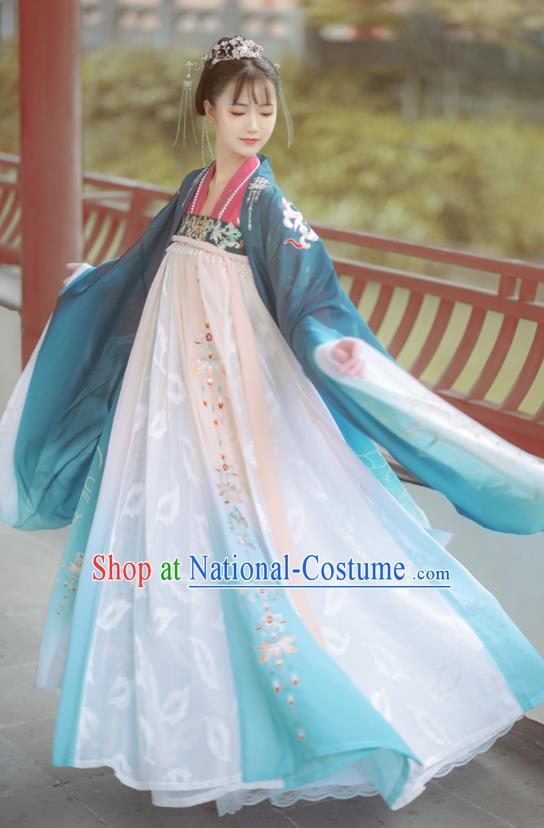 Chinese Traditional Tang Dynasty Infanta Hanfu Dress Ancient Royal Princess Costumes for Women