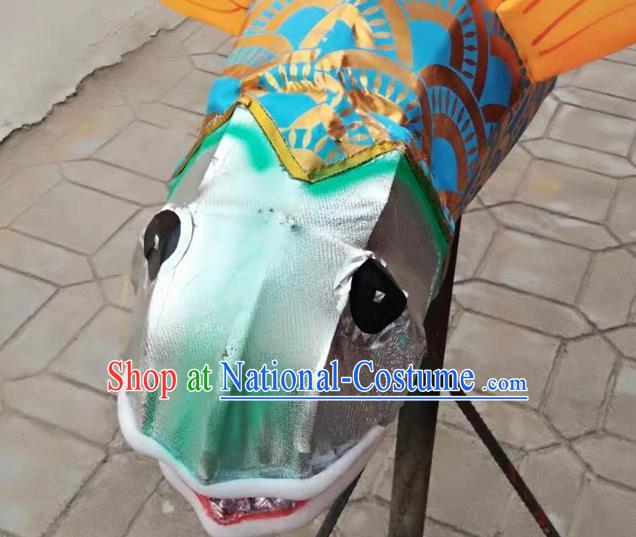 Chinese Traditional Blue Carp Lantern Handmade Lantern Festival Fish Lamp