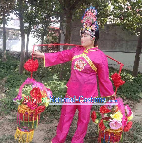 Chinese Traditional Opera Prop Lantern Festival Folk Dance Flower Baskets