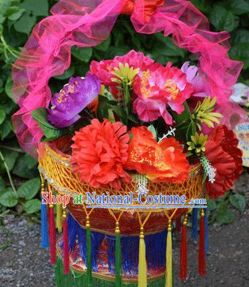 Chinese Traditional Opera Prop Lantern Festival Folk Dance Flower Baskets