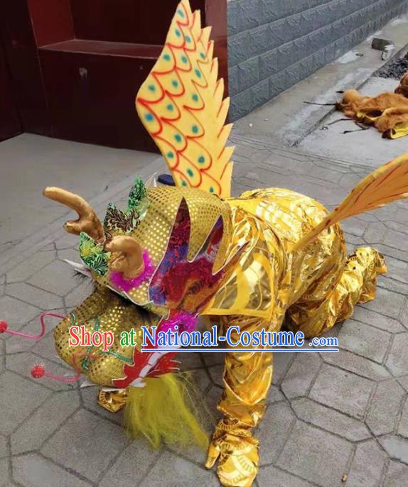 Traditional Chinese New Year Cosplay Golden Dragon Costume Complete Set