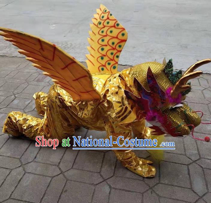 Traditional Chinese New Year Cosplay Golden Dragon Costume Complete Set