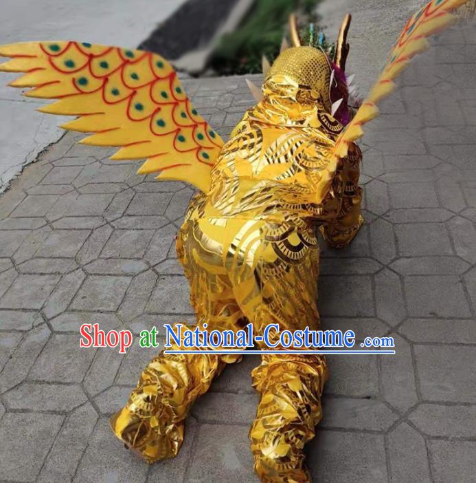 Traditional Chinese New Year Cosplay Golden Dragon Costume Complete Set