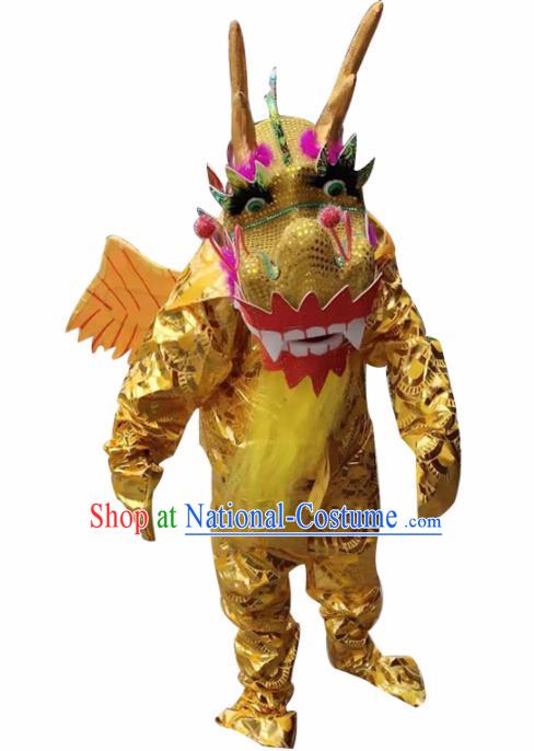 Traditional Chinese New Year Cosplay Golden Dragon Costume Complete Set