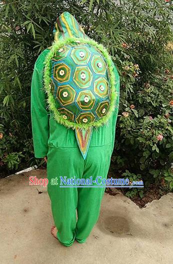 Traditional Chinese New Year Cosplay Tortoise Green Costume Complete Set