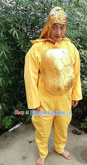 Traditional Chinese New Year Cosplay Tortoise Golden Costume Complete Set