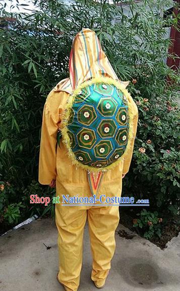 Traditional Chinese New Year Cosplay Tortoise Golden Costume Complete Set