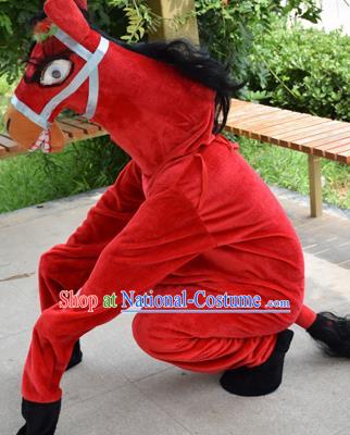 Cosplay Zodiac Horse Traditional Chinese New Year Stage Performance Costume Complete Set