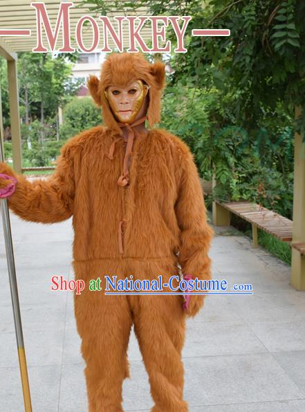 Cosplay Zodiac Monkey Traditional Chinese New Year Stage Performance Costume Complete Set