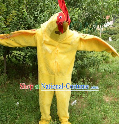 Cosplay Zodiac Chicken Traditional Chinese New Year Stage Performance Costume Complete Set