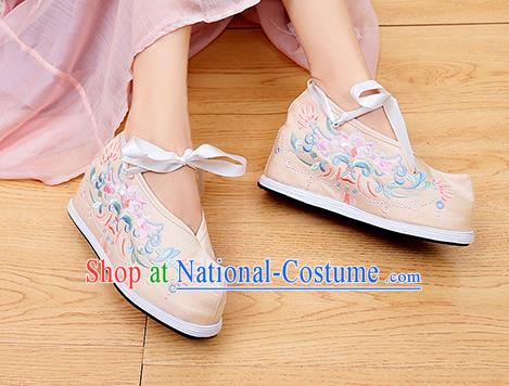 Asian Chinese Traditional Wedding Satin Shoes Embroidered Shoes Opera Shoes Hanfu Shoes for Women