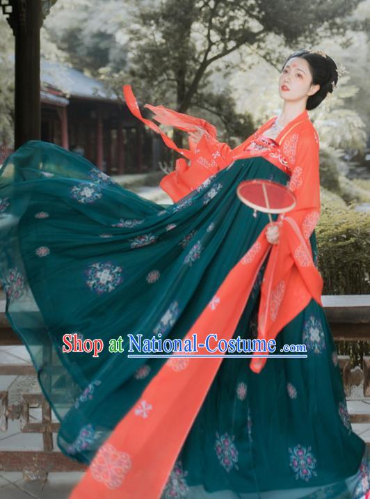 Traditional Chinese Tang Dynasty Royal Princess Hanfu Dress Ancient Court Lady Historical Costumes for Women