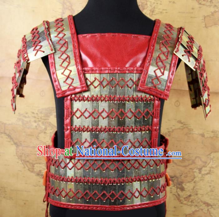 Chinese Traditional Qin Dynasty Soldier Vest Armor Ancient Swordsman Breastplate for Men