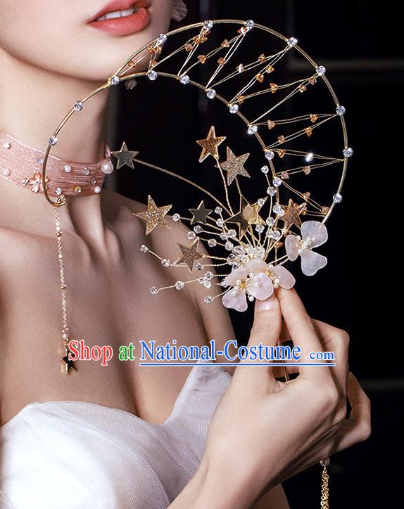 Chinese Traditional Palace Fans Handmade Classical Hanfu Wedding Fan for Women