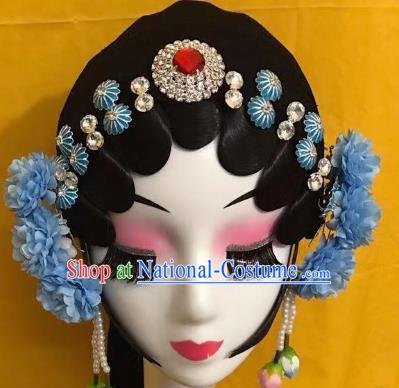 Traditional Chinese Beijing Opera Wigs and Hairpins Headdress Peking Opera Diva Hair Accessories for Women