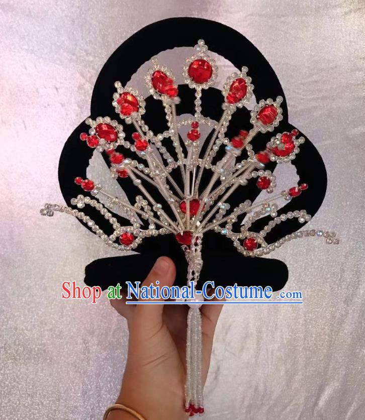 Traditional Chinese Opera Wig Chignon Phoenix Hairpins Headdress Peking Opera Diva Hair Accessories for Women