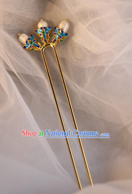 Traditional Chinese Handmade Brass Hairpins Headdress Ancient Hanfu Hair Accessories for Women