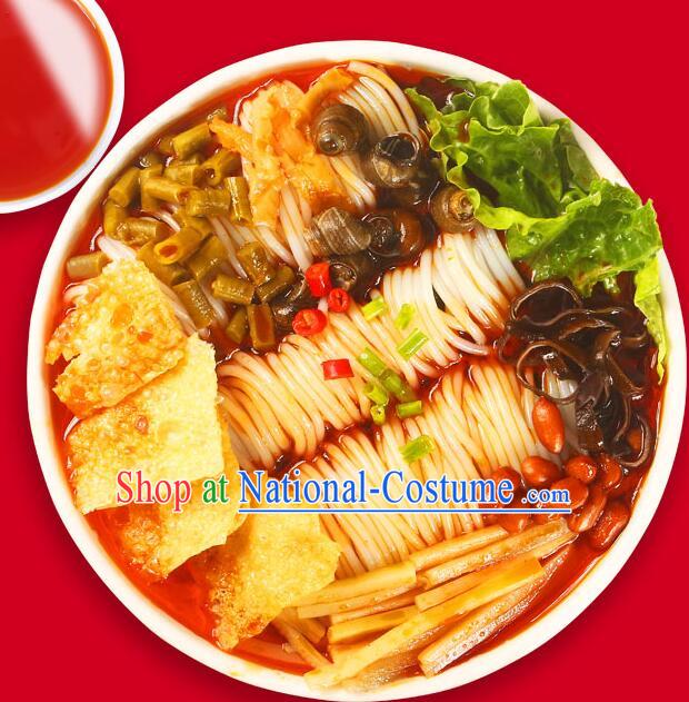 China Liuzhou River Snails Rice Noodle Qing Yunjie Rice Noodles Guangxi Famous Local Food