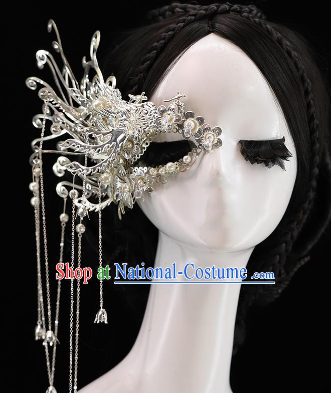 Traditional Chinese Handmade Tassel Hairpin Blinder Headdress Ancient Hanfu Hair Accessories for Women