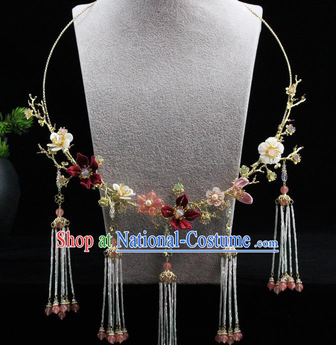 Traditional Chinese Ming Dynasty Necklace Ancient Handmade Necklet Accessories for Women