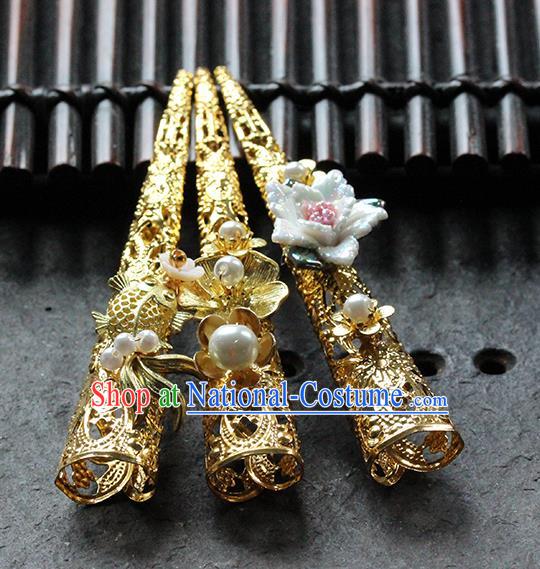 Traditional Chinese Qing Dynasty Nail Wraps Ancient Court Queen Handmade Finger Accessories for Women