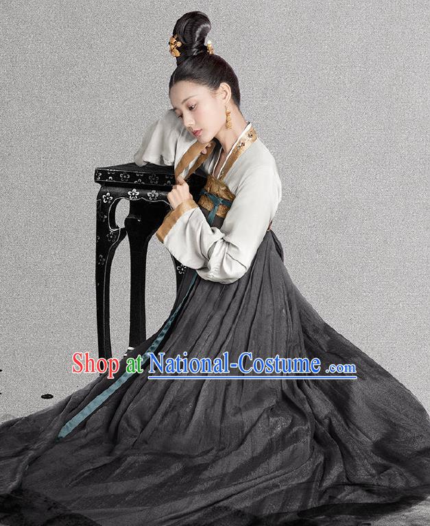 Royal Nirvana Chinese Ancient Song Dynasty Patrician Lady Lu Wenxi Replica Costumes for Women