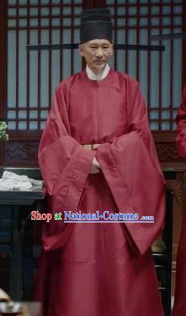 Chinese Ancient Drama Royal Nirvana Grand Tutor Lu Shiyu Replica Costumes and Headdress Complete Set