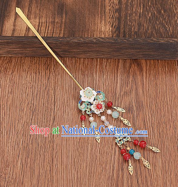 Traditional Chinese Handmade Palace Tassel Hairpin Headdress Ancient Hanfu Hair Accessories for Women