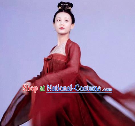 Chinese Ancient Patrician Lady Drama Royal Nirvana Lu Wenxi Replica Costumes and Headpiece for Women