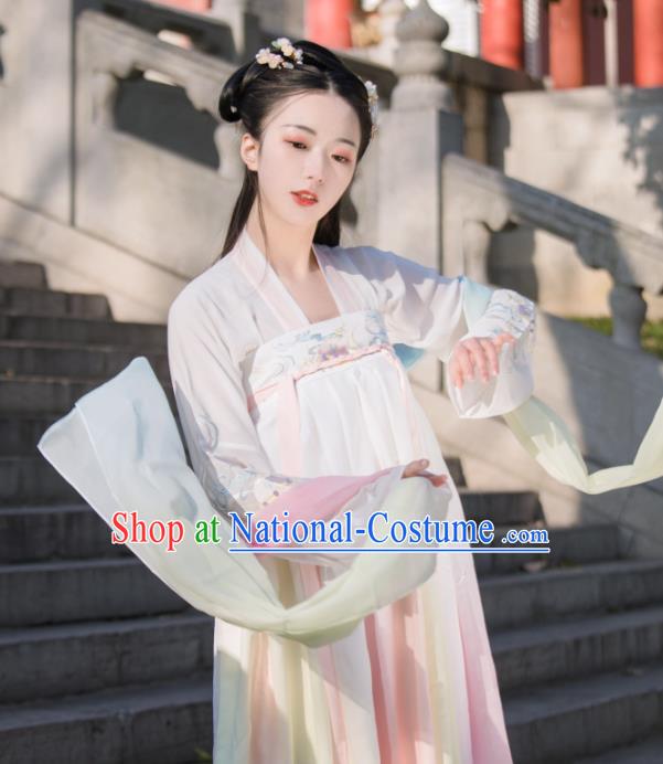 Chinese Traditional Tang Dynasty Patrician Lady Hanfu Dress Ancient Court Maid Historical Costumes for Women