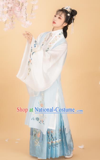 Chinese Traditional Ming Dynasty Patrician Mistress Blouse and Skirt Ancient Royal Infanta Historical Costumes for Women