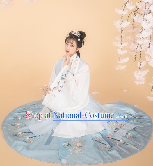 Chinese Traditional Ming Dynasty Patrician Mistress Blouse and Skirt Ancient Royal Infanta Historical Costumes for Women