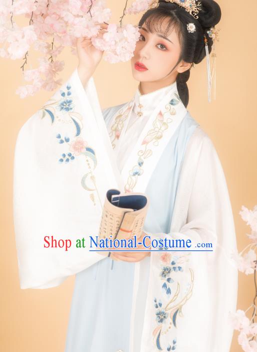 Chinese Traditional Ming Dynasty Patrician Mistress Blouse and Skirt Ancient Royal Infanta Historical Costumes for Women