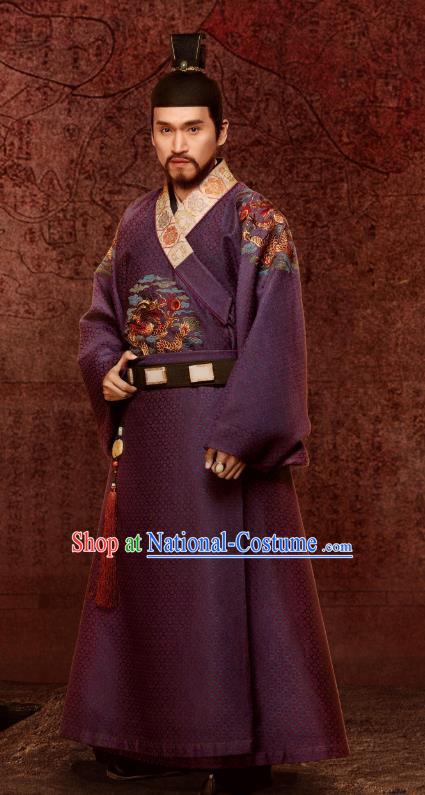 Chinese Ancient Ming Dynasty Prince of Zhao Drama Empress of the Ming Zhu Gaosui Replica Costumes and Headpiece for Men