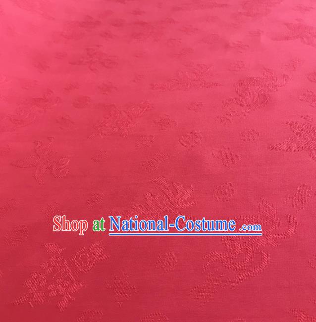 Chinese Traditional Classical Design Pattern Red Silk Fabric Cheongsam Mulberry Silk Drapery