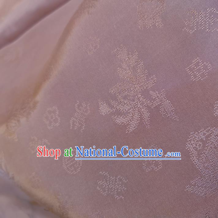 Chinese Traditional Jacquard Butterfly Design Pattern Pink Silk Fabric Cheongsam Mulberry Silk Drapery