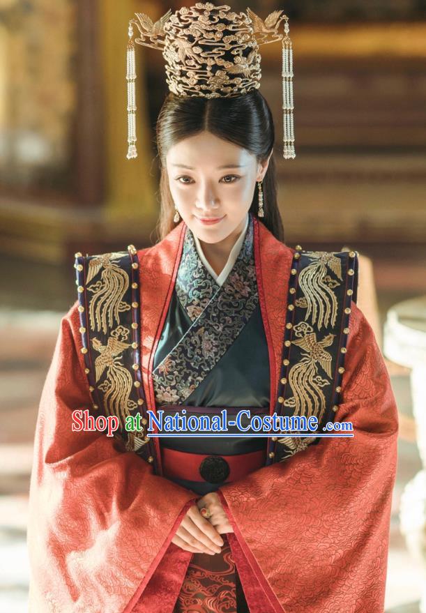 Drama Empress of the Ming Chinese Ancient Ming Dynasty Crown Princess Hu Shanxiang Replica Costumes and Headdress Complete Set