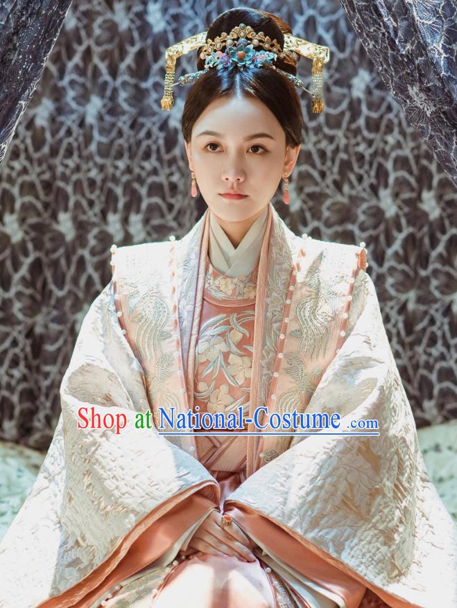 Drama Empress of the Ming Dynasty Chinese Ancient Consort Pu Replica Costumes and Headpiece Complete Set